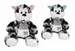 Obrázek z Pes husky sedící se šálou 60cm, 2dr 